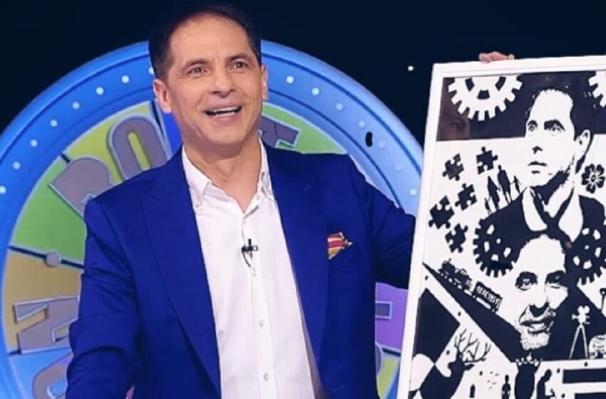 „Ce tare e, m-ai emoționat!” Reacția prezentatorului Dan Negru, când a primit un tablou creat de pictorul moldovean Sergiu Țopa