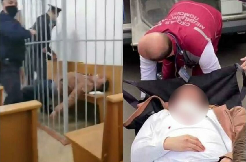  (video) Atenție! Imagini care vă pot afecta emoțional. Un prizonierul politic din Belarus și-a tăiat gâtul în sala de judecată