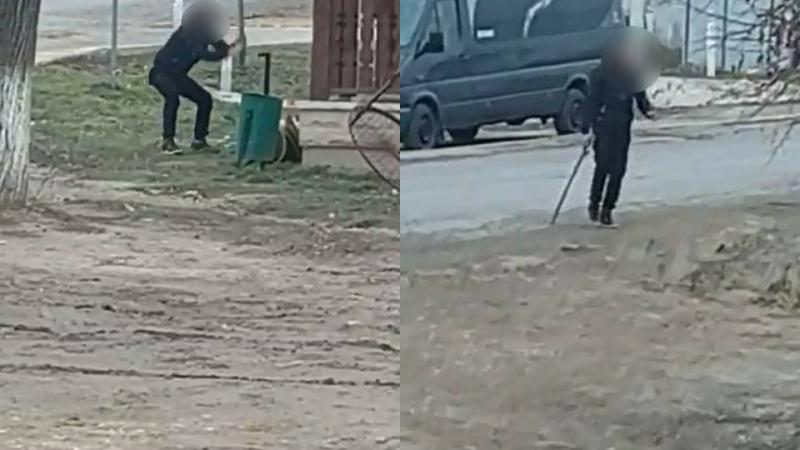  (FOTO) A ieșit cu toporul în stradă și distrugea tot ce-i ieșea în cale: Un bărbat din Giurgiulești, reținut